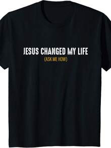 Jesus Changed My Life Ask Me How Sharing Gospel Evangelism-Shirt - Shape - View 1