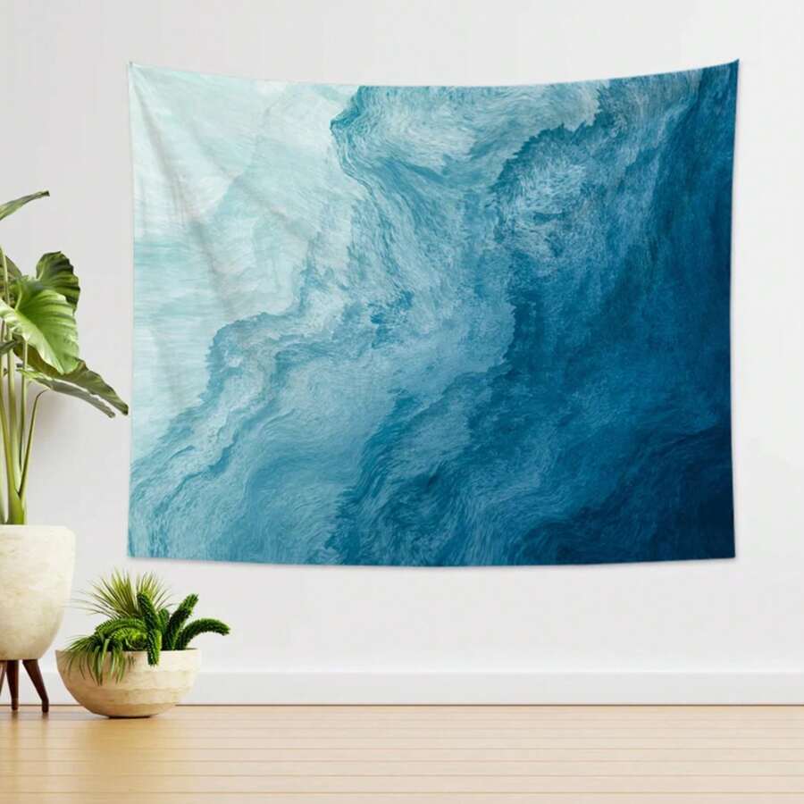 Ocean Tapestry Sea Tapestry Nature Tapestry Blue Tapestry Modern Art Wall Hanging Decor Tapestry For Living Room Bedroom Dorm - Nhiều màu - Xem 1