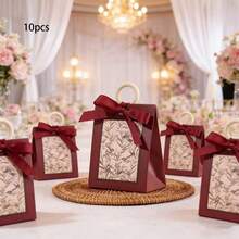 10pcs/Pack Wedding Party Gift Candy Box, High-End Paper Box, Souvenir, Birthday Party, Suitable For Various Festivals And Anniversaries - View 5
