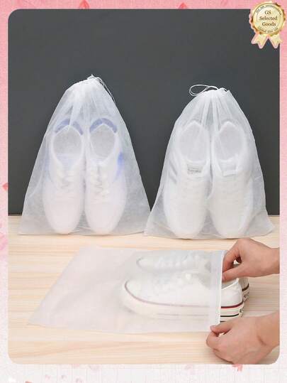 Bộ 120/60/24/12/6 túi đựng giày chống bụi, túi đựng ví, túi đựng giày dày dặn, túi đựng ủng được làm từ vải không dệt có dây rút, thoáng khí và chống ẩm, rộng rãi để đựng nhiều vật dụng và phụ kiện, có thể gấp gọn và tái sử dụng, thích hợp cho giày dép, ủng, quần áo theo mùa, ví, ba lô, đồ thể thao, v.v.