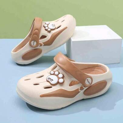 Fashionable Cute Claw Hole Shoes Women, Thick Sole Increased Height Cartoon Beach Slippers, Summer Hole Shoes, Thick Bottom Slip-On Sandals For Nurse, Beach, Soft Bottom Hole Shoes