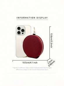 1pc Customized Personalized Coin Purse, Coin Holder Wallet, Birthday Gift, Mother's Day, Back To School, Graduation, Wedding Bride Anniversary Commemorative Gift - Multicolor - View 4