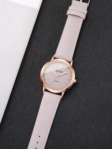 4件套女士礼品手表 - 时尚休闲闪亮表盘石英腕表+心形手链（不含表盒） - 彩色 - 查看 10