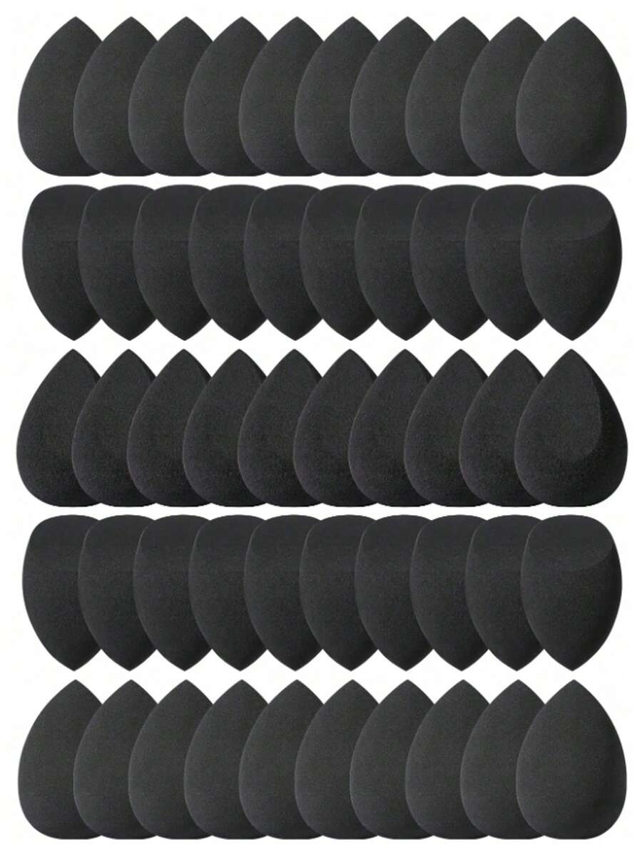 50/5个装美妆蛋套装，多色美妆蛋，粉底混合美妆蛋，干湿两用美妆蛋，打造完美妆容，轻薄底妆，适用于粉底液、粉底霜和粉状产品，马卡龙色美妆蛋套装，超柔软不吸水，多种镂空设计，水滴形、斜角形等，打造光滑细腻的妆容效果，干湿两用。