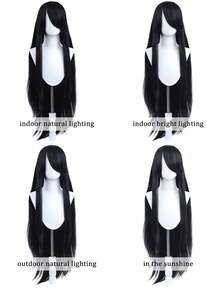 Tóc giả dài thẳng 100cm, chịu nhiệt, kiểu dáng anime cosplay, có các màu hồng, vàng, đỏ, tím dành cho nữ. - Nhiều màu - Xem 8