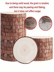 1 chiếc giá đỡ bánh bằng gỗ, khay trưng bày tròn bằng gỗ, thích hợp cho các dự án thủ công DIY, sinh nhật, đám cưới, trang trí tiệc theo phong cách mộc mạc, trang trí bàn làm việc. - Nhiều màu - Xem 8