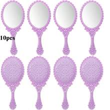 1/4/10/20pcs Retro Handheld Makeup Mirrors Set, With Small Gold/Silver/Rose Gold Embossed Design, Portable Compact Mirrors, Suitable For Princess Theme Party And Travel,Giveaways,Travel,Cheap Stuff,Travel Essential - Multicolor - View 26