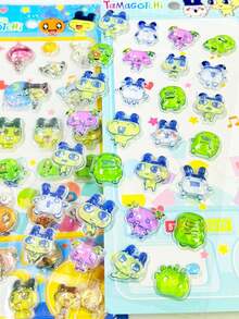 1pc Cartoon Crystal Stickers, Cute 3D Relief Stickers For Kids - Multicolor - View 7