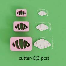 Cute Bakery Food Clay Cutter Set, 3/21Pcs Mini Food Polymer Clay Cutters, DIY Craft Tools For Clay Jewelry Making - Pink - View 5