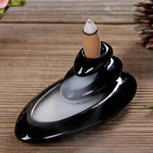Small Censer Incense Holder Incense Burner For Home Office Teahouse Creative Decor Ceramic Incense Stand Lotus - Default - View 7