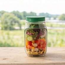 Plastic Salad Container, Portable Kitchen Salad Bowl - View 2