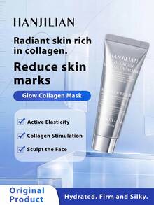 HANJILIAN 韩国胶原蛋白亮白面膜，65克 - 蕴含胶原蛋白、肽和藻类提取物 - 抗衰老、深层补水、滋养 - 减少细纹、提升弹性、打造亮泽肌肤 - 清真护肤品 - Collagen - 查看 8