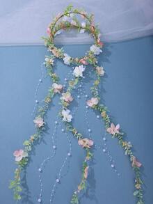 1 chiếc phụ kiện cài tóc vòng hoa tua rua thanh lịch dành cho nữ, vương miện hoa công chúa cho đám cưới, tiệc tùng. - Nhiều màu - Xem 10