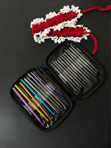 22pcs Crochet Hook Set, Iron Oxide Single Crochet Needles, Knitting Tools - Alumina Crochet Hooks In Bags - View 4