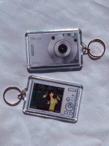 1pc Custom Photo Digital Camera Keychain, Personalized Kpop Idol Charm, Anime Character Keyring, Friendship Gift, Phone Bag Accessory, Cute Custom Picture Pendant, Personalized Birthday Gift For Best Friend, Customizable Memory Keychain, Fan Merchandise, Custom Portrait Keychain, Kpop Fan Gift, Anime Lover Gift WOND - 樣式 1 - 查看 4