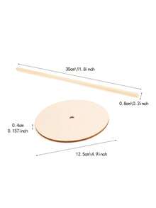 4件套木制甜甜圈展示架，可拆卸木制甜甜圈面包展示架，适用于生日派对、婚礼装饰、活动和派对用品 - 彩色 - 查看 5