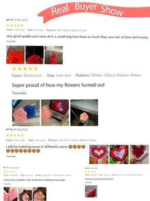 100pcs Handmade Silk Rose Petals, Suitable For DIY Preserved Rose Bouquet, Random Delivery Of 2 Different Crafts (Punching Or Hot Stamping) - One Size - View 6