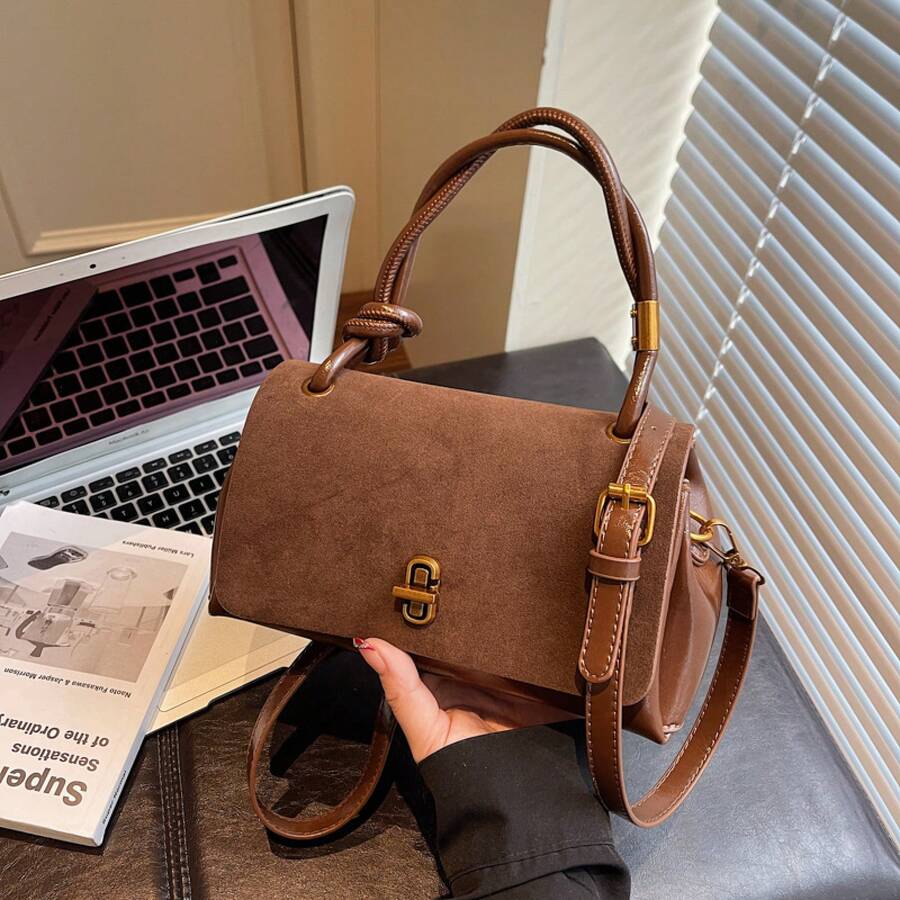 Bolsos de mujer al por mayor 2025, nuevos bolsos de hombro de color sólido para mujer, bolsos de verano, bolsos de mano sencillos y elegantes. - marrón café - Ver 1