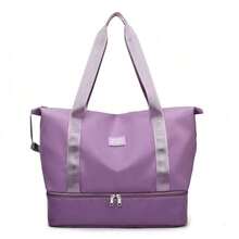 Large Capacity Striped Travel Bag, Women's Luggage Bag, Personalized And Lightweight - Multicolor - View 11