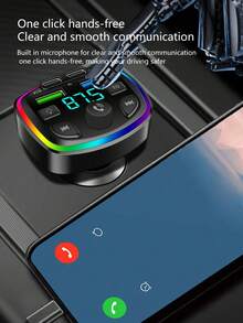 This Car Adapter Integrates MP3, FM Radio And Bluetooth 5.0, Equipped With Dual QC3.0 Fast Charging Ports, Features Playback Memory And Dual-Mode Anti-Interference Chip, Providing CD-Quality Sound - Multicolor - View 7