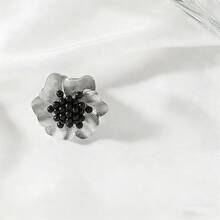 Anillo con decoración de flores y perlas artificiales para el Día de San Valentín, Mamá, Madre, Día de la Madre, Regalo - Amarillo Oro - Ver 9