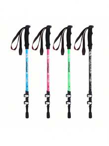 2pcs Lightweight Aluminum Alloy Balance Rehabilitation Walking Canes - Patented Stable Grip Design, Portable, Adjustable, Foldable. Includes 2 Adjustable Sections With Flip Lock - Green - View 7