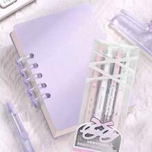 A7 Mini Notebook Pocket Notepad Detachable Coil Notebook + 4pcs 0.5mm Black Ballpoint Pens - Multicolor - View 3
