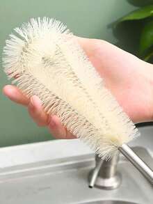 Cup Brush, Bottle Brush, Cup Cleaning Brush, Soy Milk Maker Cleaning Tool, No Dead Angle Cleaning, Long Handle Kitchen Cleaning Tools - Apricot - View 4
