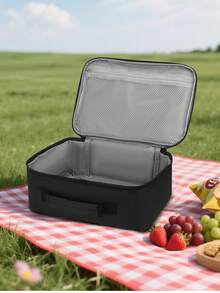 Six Seven Robot Print Square Lunch Bag, Children's Mechanical Pattern Outdoor Picnic Lunch Box, School Lunch Box, Easy To Clean And Carry - Single-sided A-type Horizontal Plate Lunch Bag - View 9