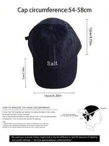 简约弯檐棒球帽，饰有字母刺绣，男女皆宜的软顶棒球帽，百搭美式风格，春夏款，灰色复古设计 - salt刺繡 - 查看 3