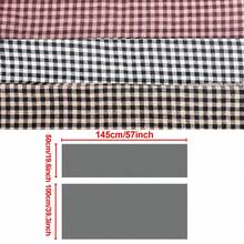1pc Linen Small Plaid Printed Fabric, Linen Checkered Fabric For Sewing, DIY Crafts, Bows, Clothing, Sofa Pillows, Tablecloths, Home Decor - Multicolor - View 3