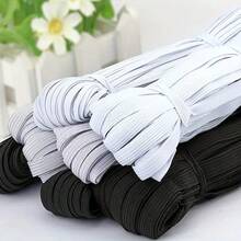 3 Rolls Of 0.2 Inch, 0.32 Inch And 0.47 Inch Wide White And Black Thin Elastic Bands, 5.5 Yards Long, 0.03 Inch Thick, Suitable For Headbands, Sewing Waistbands, Clothing, DIY Crafts, Highly Elastic And Durable - Multicolor - View 1