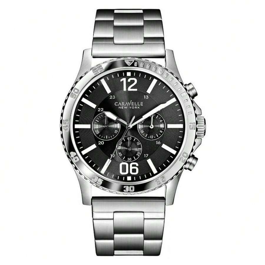 Bulova Caravelle Men's Black Dial Quartz Watch 43A115 - 黑色 - 查看 1