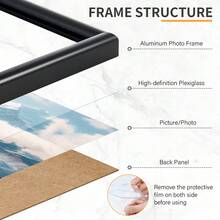 HIMEETIME 1/3 khung ảnh nhôm, kích thước 30x40cm/A3/A4, khung cổ điển, thiết kế cạnh cong, khung hợp kim nhôm mỏng tối giản, có thể treo tường hoặc để đứng, thích hợp cho áp phích và chứng chỉ. - Khung ảnh hợp kim nhôm - Xem 8