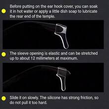 Nút bịt gọng kính bằng silicon chống trượt đa năng, 4 kích cỡ (Dài/Trung bình/Nhỏ/Tròn) cho cảm giác thoải mái suốt cả ngày. - Trong sáng - Xem 10