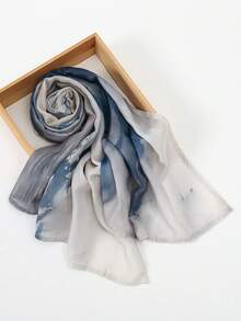 1 chiếc khăn trùm đầu rộng vành in họa tiết tie-dye mới dành cho nữ, chất liệu voan, in hoa văn, kiểu dáng boho cao cấp, mềm mại, thoải mái, chống tia UV, đa năng, phong cách boho, phù hợp sử dụng hàng ngày, mọi mùa. - Nhiều màu - Xem 7