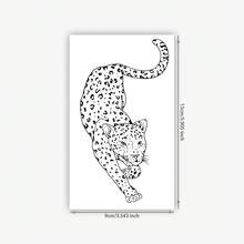 1pc Tattoo Stickers Temporary Tattoo Stickers, Niche Black Spotted Leopard Waterproof And Sweatproof Washable Non-Reflective Simulated Tattoo Suitable For Fashionable People - Black - View 5