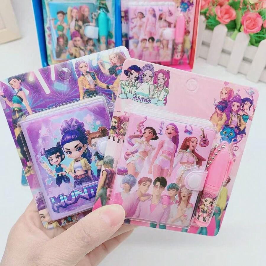 1本可爱卡通笔记本，学生书写垫文具，绘画用品，款式随机，圣诞节/斋月/复活节礼物 - 彩色 - 查看 1