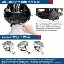 Modelo neutro para bicicletas + luz de bicicleta con batería + gafas protectoras de 2 pares + máscara antipolvo a prueba de viento - Rosa - Ver 6