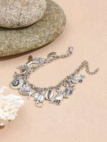 1pc Personalized Letter, Heart, Charm Bracelet Women Valentines UXTZ - Bạc cổ 4 - Xem 8