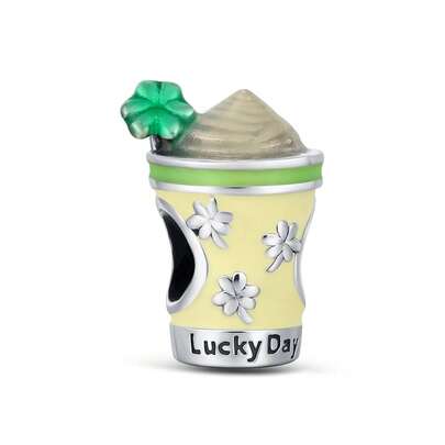 Mặt dây chuyền hình cỏ ba lá và trà sữa trân châu thời trang, phù hợp cho nữ giới đeo hàng ngày, phong cách tối giản giản dị, món quà tuyệt vời cho sinh nhật, Ngày Valentine, lễ tốt nghiệp, Ngày của Mẹ.