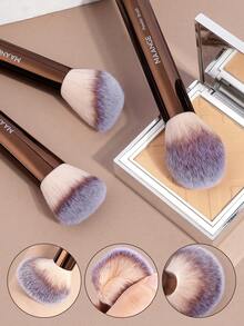 MAANGE 13/22pcs Professional Makeup Brush Set, Including 19pcs Soft Makeup Brushes, 1 Makeup Bag And 2 Makeup Sponges, Portable Travel Makeup Brush Kit For Eyeliner, Eyebrow, Lash, Lip, Blush, Foundation, Powder, Highlighter, Contour, Blending, Suitable For Liquid, Cream And Powder, Gentle On Skin, Ideal Gift For Women And Girls - Coffee Brown - View 6