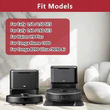 适用于 L50、L60、L50 SES、L60 SES、Conga Home 10000、8090 Ultra、9090 AI、H9+ Robtic 吸尘器的集尘袋，带自动清空集尘站和小刷头。 - 查看 2