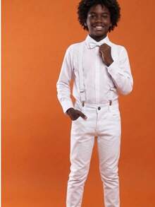 Premium Children's Social Outfit For Weddings, Parties And Christenings - 白色 - 查看 6