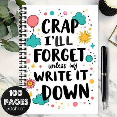 دفتر ملاحظات حلزوني زخرفي مع نص شخصي، رفيق مفيد للعمل والدراسة، مناسب للمدرسة، رائع للكتابة في اليوميات والخطط اليومية أو المذكرات. خيار ممتاز لهدايا التخرج أو أعياد الميلاد. 100 صفحة لتلبية احتياجات التسجيل المختلفة، مضيفًا لمسة من البهجة إلى حياتك!
