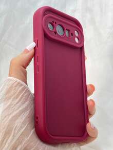 対応 GooglePixel 8a 9A Pixel 10 かわいい Pixel 8 9 10 Pro 対応 電話ケース エンジェルアイズ TPU ソフトケース、ドーパミンカラー、シンプル、滑り止め、落下防止、厚みのある保護 - バーガンディ - チェックする 3
