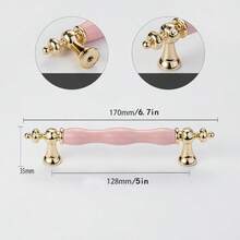 2pcs/1pc Cute Pink Ceramic Handle With Zinc Alloy Base - Retro Style, Suitable For Dresser Drawers, Cabinets, Antique Cabinets - Great For Home Decor - View 9