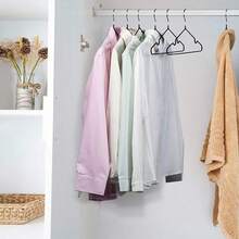 40pcs Non-Slip Clothes Hangers For Adult Garments, Grooved No-Hook Design, Space-Saving Closet Organizer Rack, Perfect For Suits, Shirts, Pants, Leg Warmers And More, Durable Velvet-Finish Rails With Wide Shoulder Support, Gentle Grip, Easy Accessibility, Ideal Gift For Valentine's Day, Mother's Day, Easter, Spring Seasonal Home Storage, Closet Organization, Dress Clothes, Space Optimization, Everyday Use - View 4
