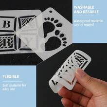 56片装3英寸淋浴间彩绘模板，可重复使用，可爱动物图案，非常适合用于连体衣、蛋糕等。 - 56pcs - 查看 2