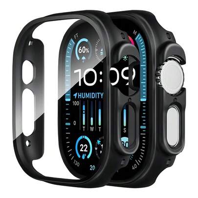49mm PC Tempered Glass Screen Protector + Case Accessories For Apple Watch Ultra 3/2/1 Smartwatch